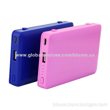 External Mobile Power Banks with 5,000mAh Capacity, 5V/1A Output and InputNew